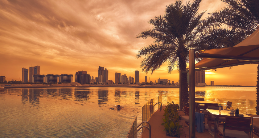 západ slunce a palmy sunset and palma