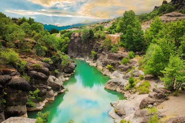 Řeka Venetikos v Řecku